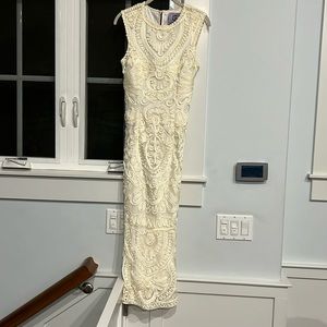 Js collections midi off white size 4 dress